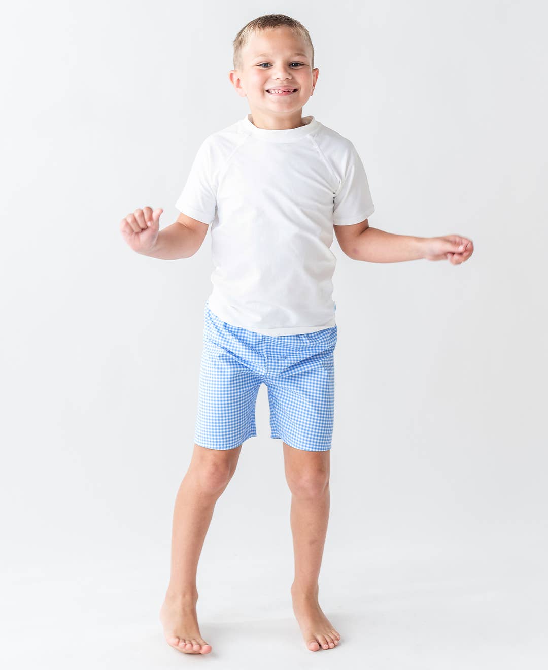 White Short Sleeve Swim Shirt