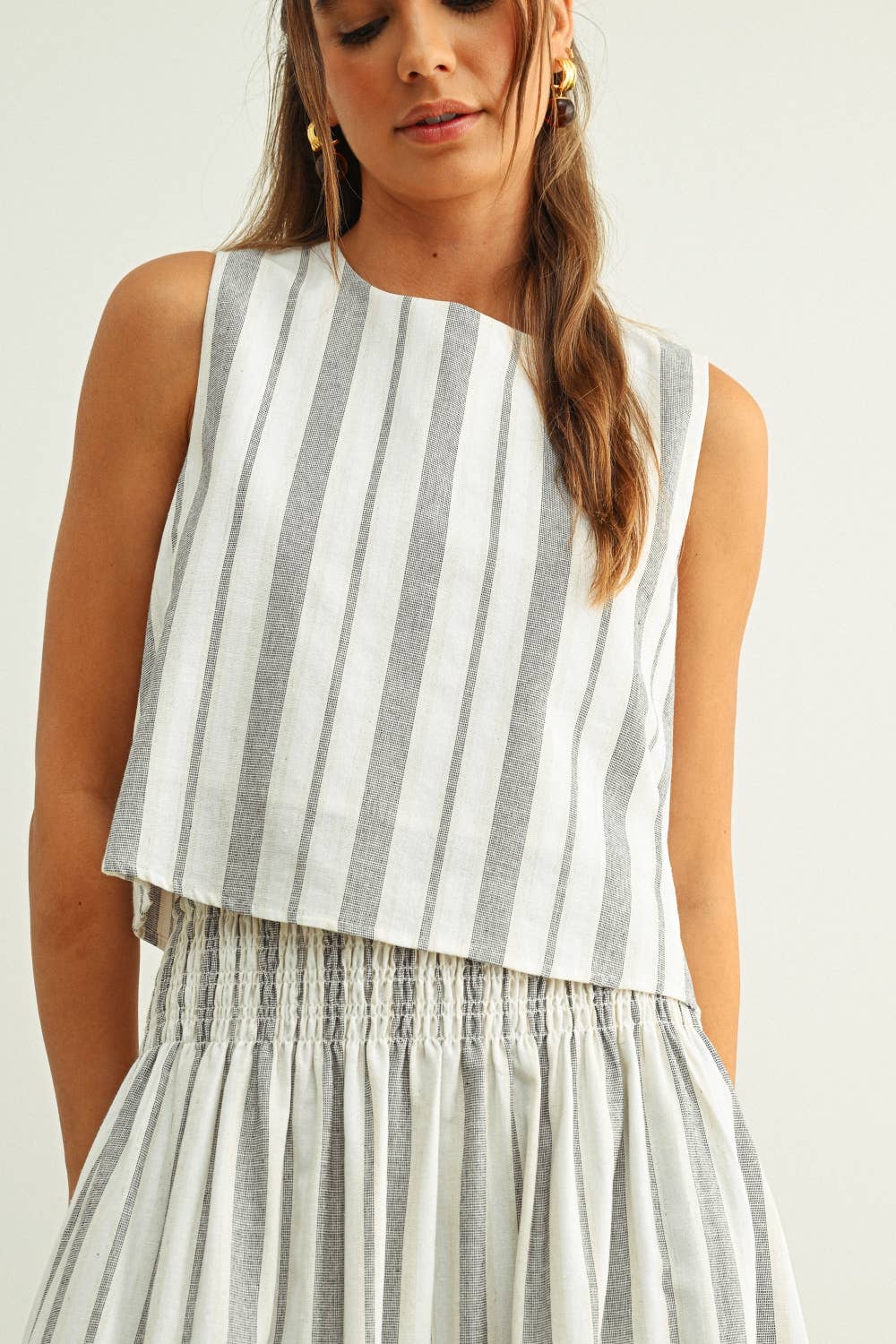 Striped Cropped Tank
