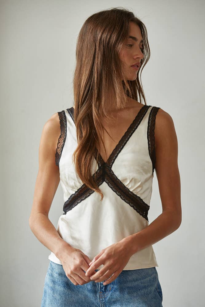 Tessa Lace Trim Tank
