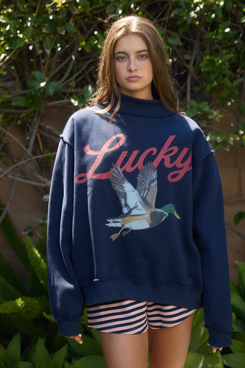 Lucky & Mallard Mock Neck Sweatshirt