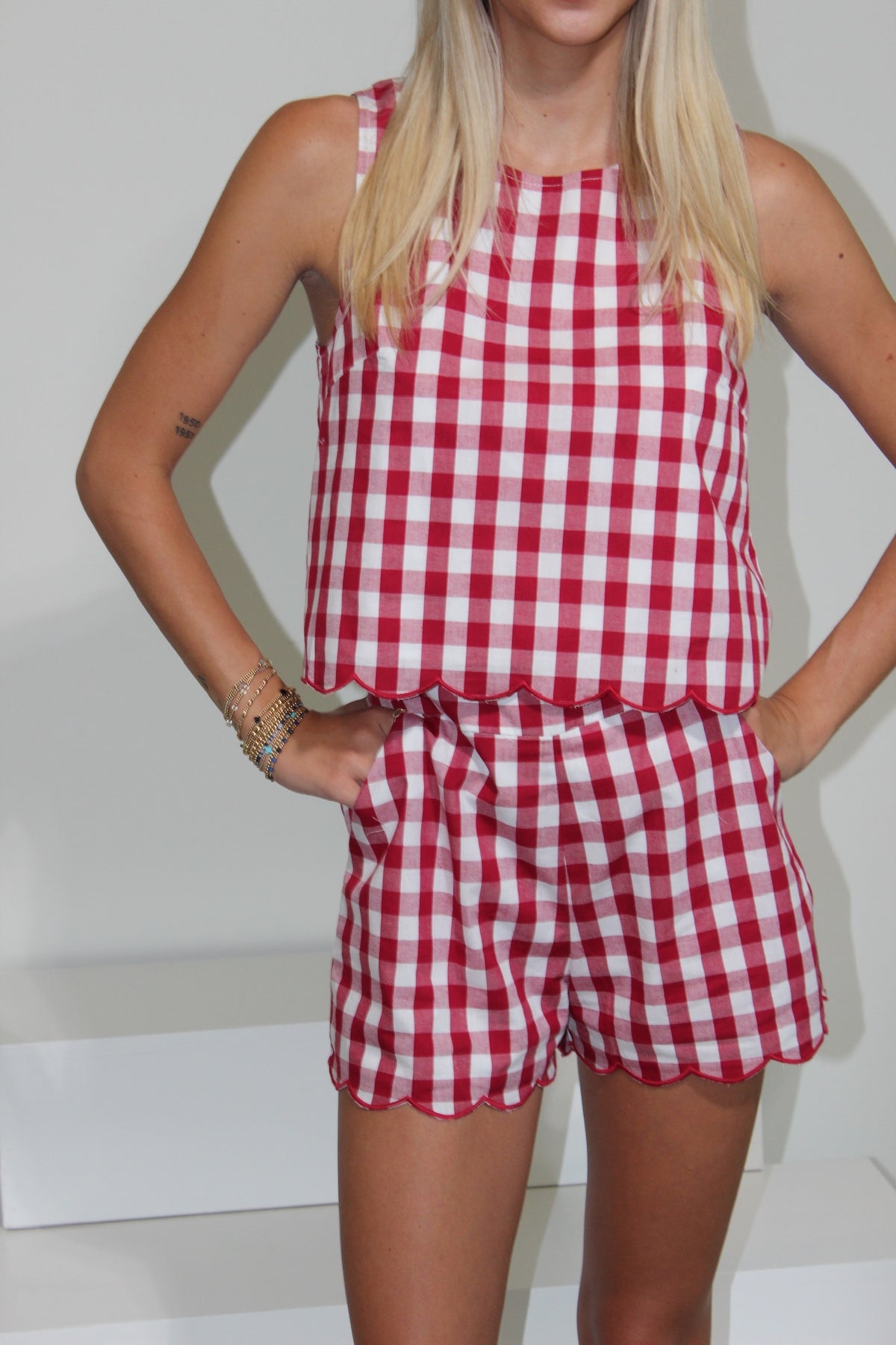 Scallop Hem Shorts