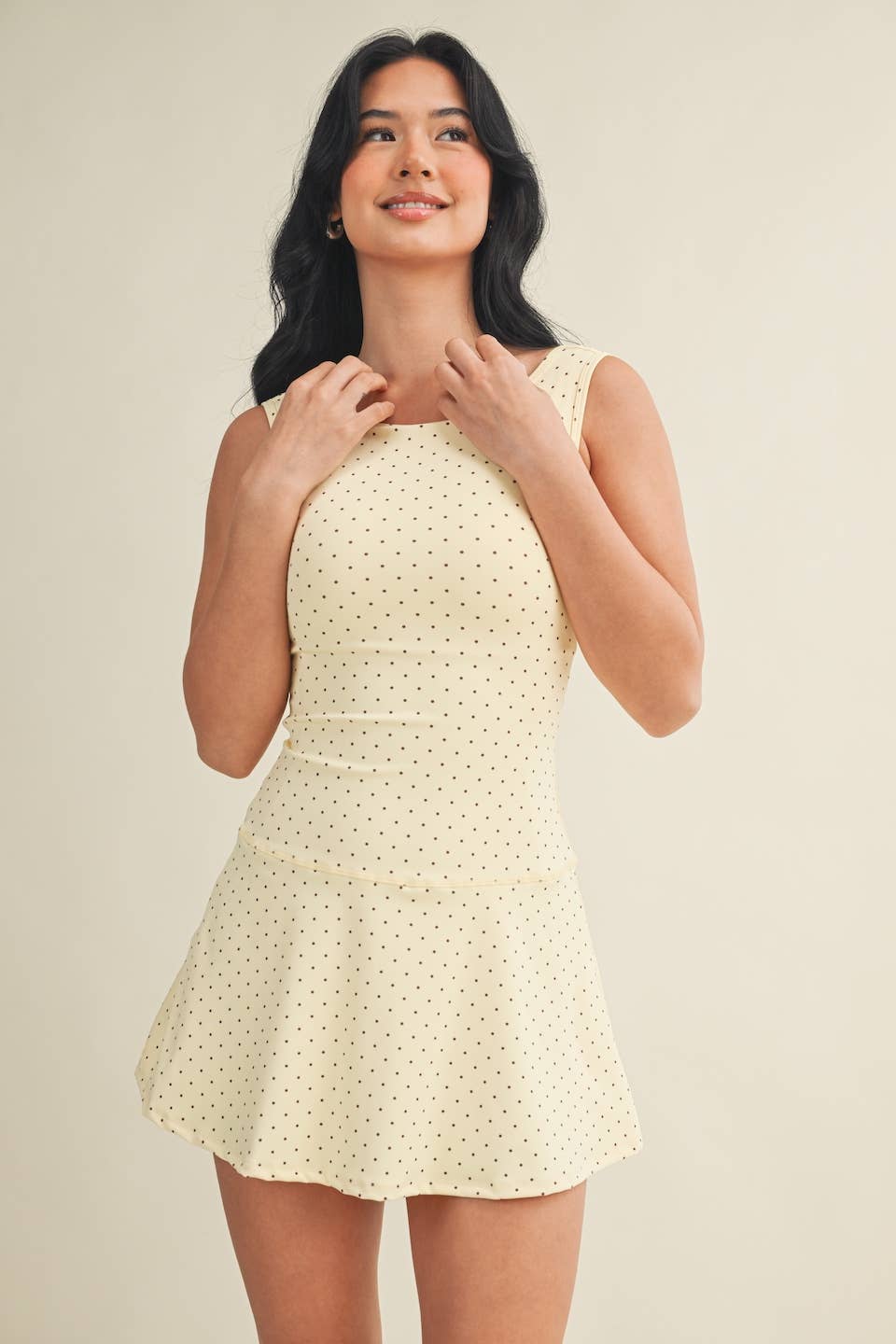 Polka Dot Print Active Mini Dress