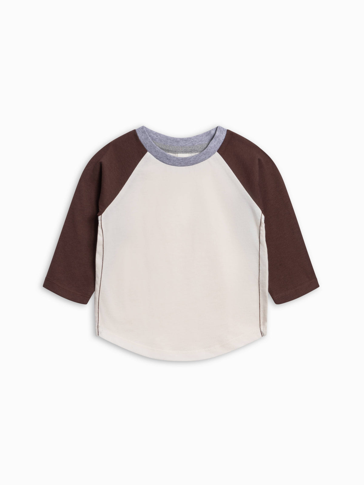 Louie Baseball Tee - Ivory/Chestnut