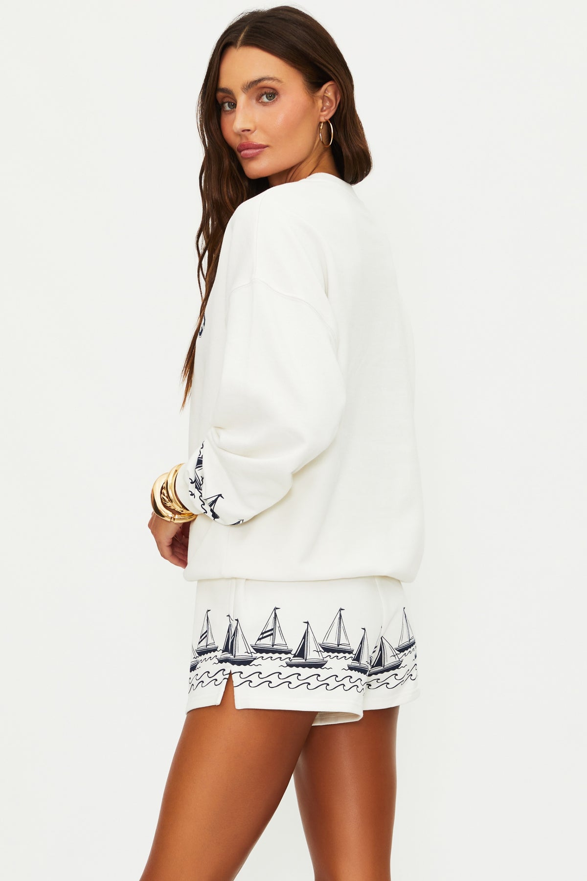 Devyn Oversized Sailboat Crewneck