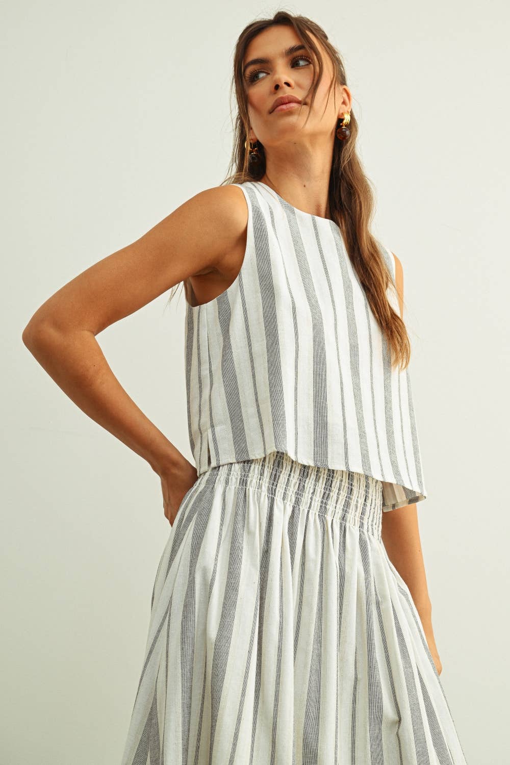 Striped Cropped Tank