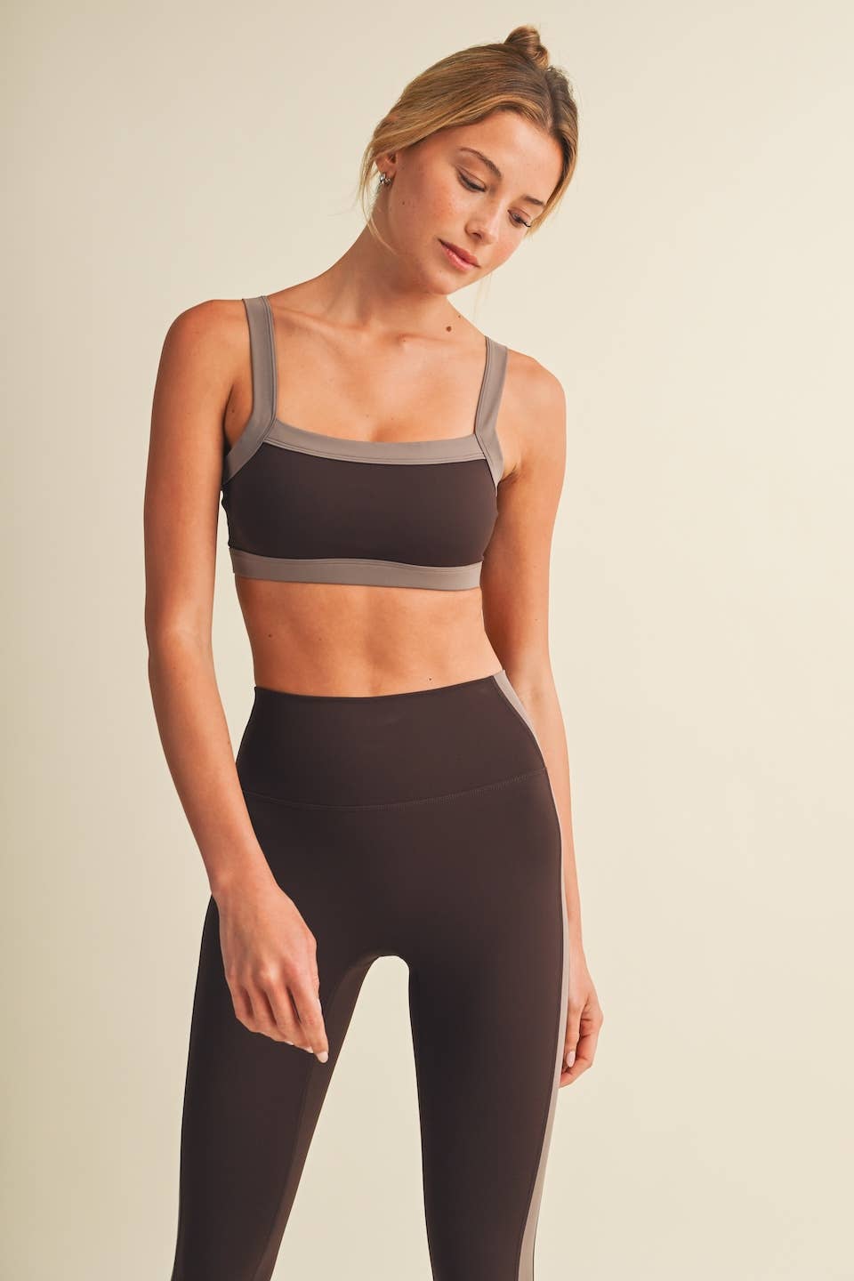 Contrast Block Sports Bra