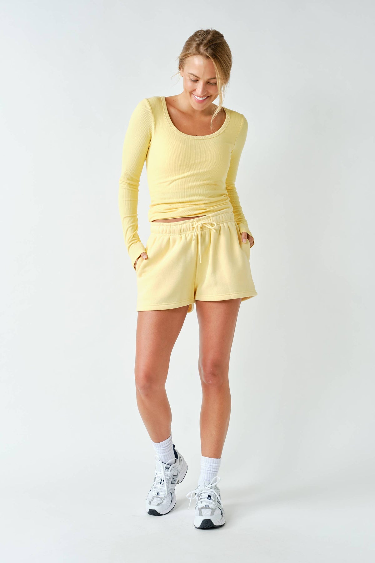 Cotton Blend Sweat Shorts