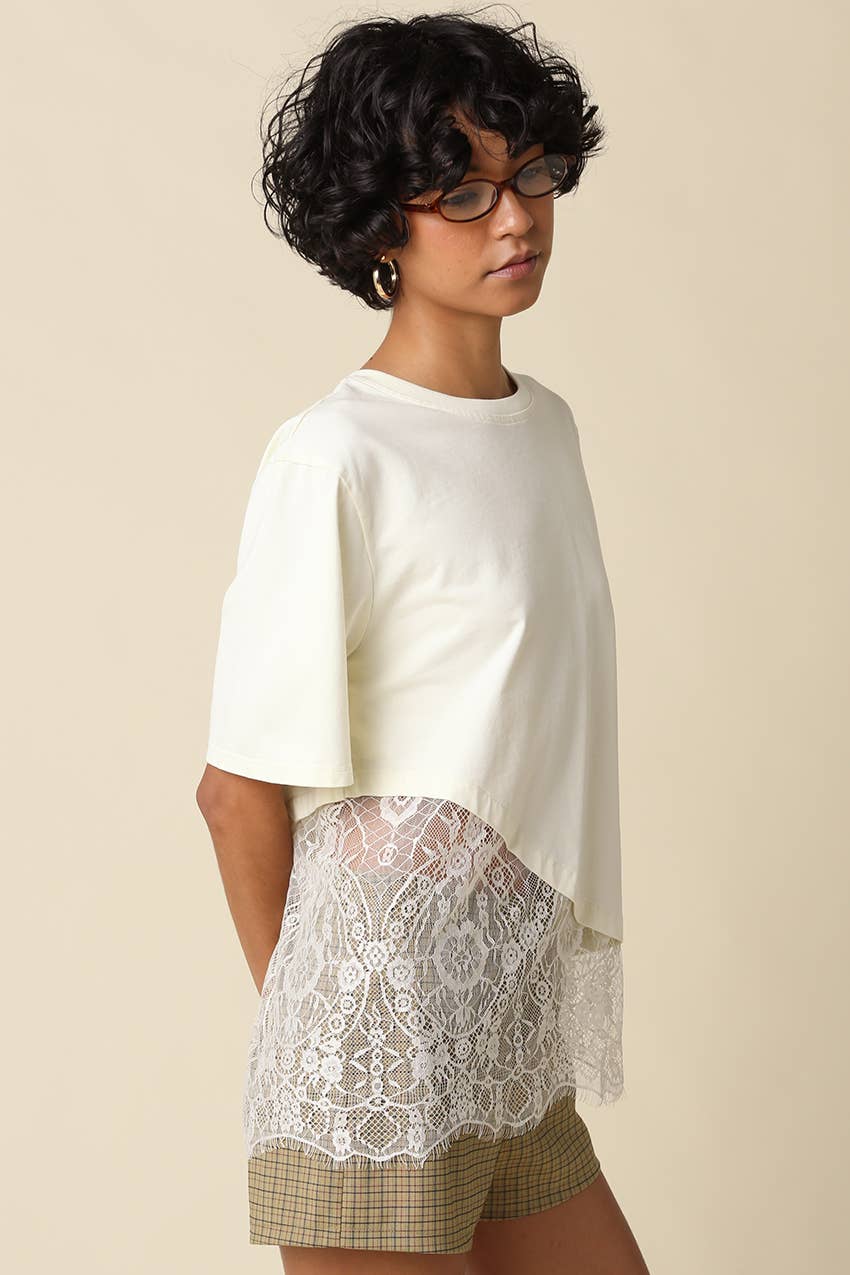 Camila Lace Hem Tee