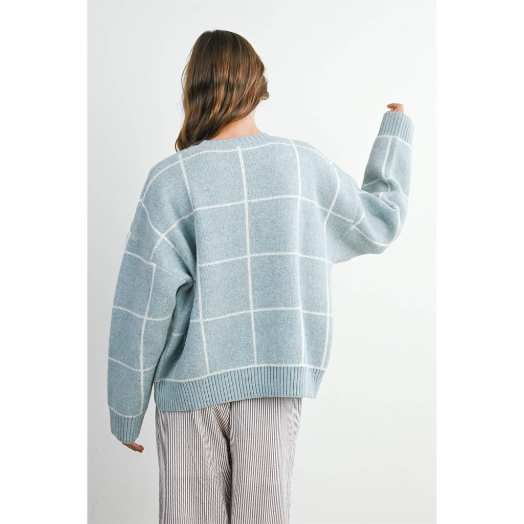 Checkered Crew Neck Sweater