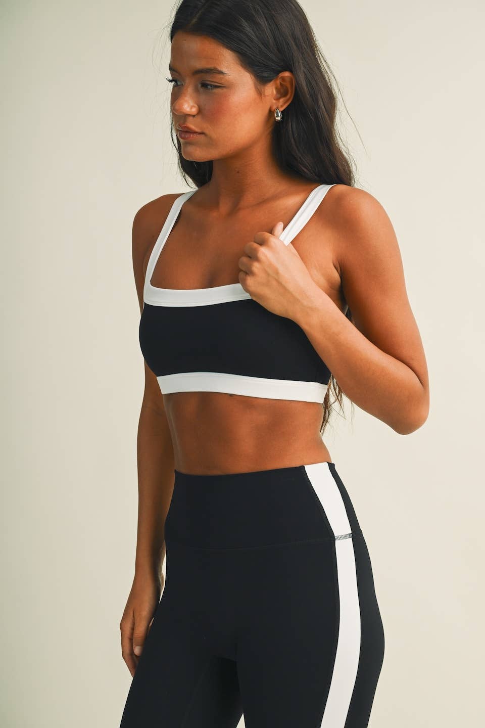 Contrast Block Sports Bra