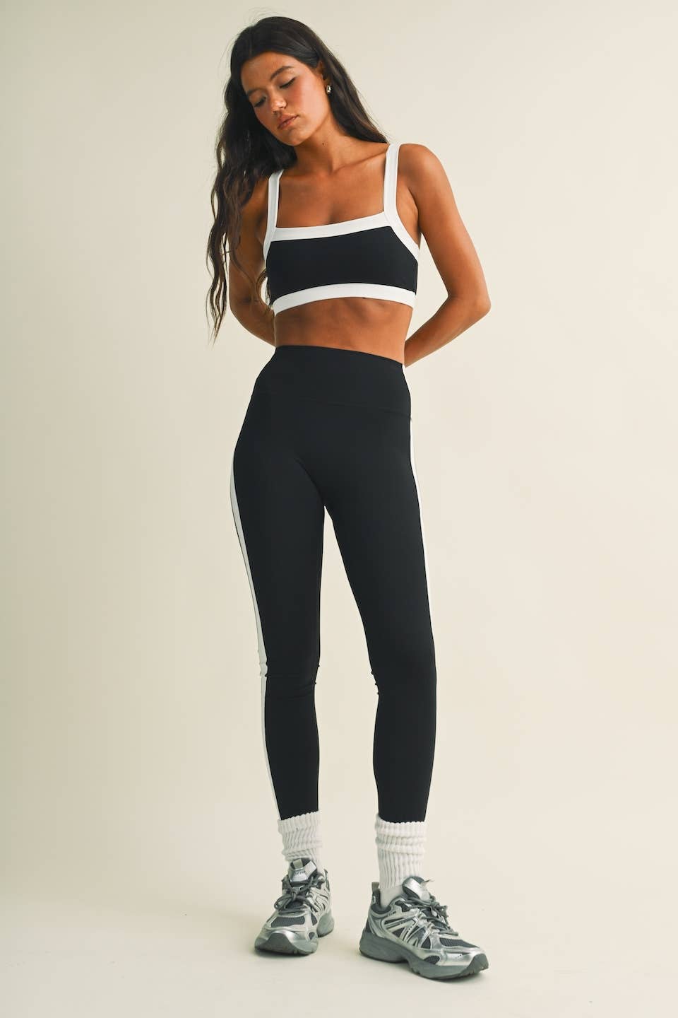 Contrast Block Sports Bra
