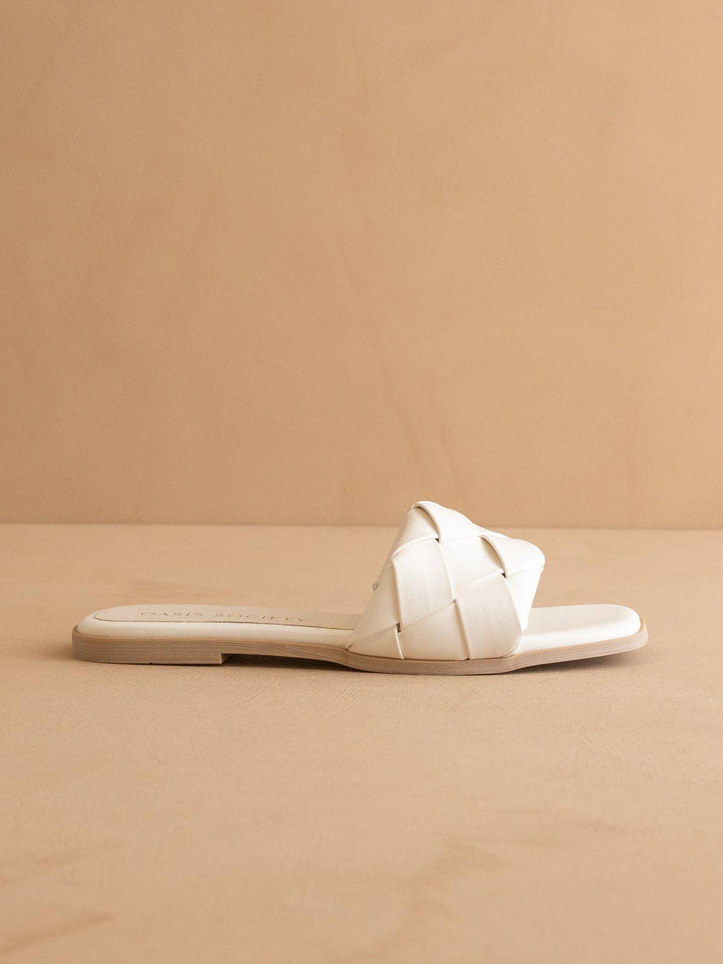 The Darla White Woven Sandal