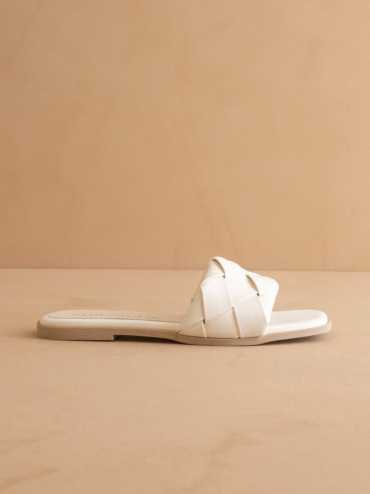 The Darla White Woven Sandal