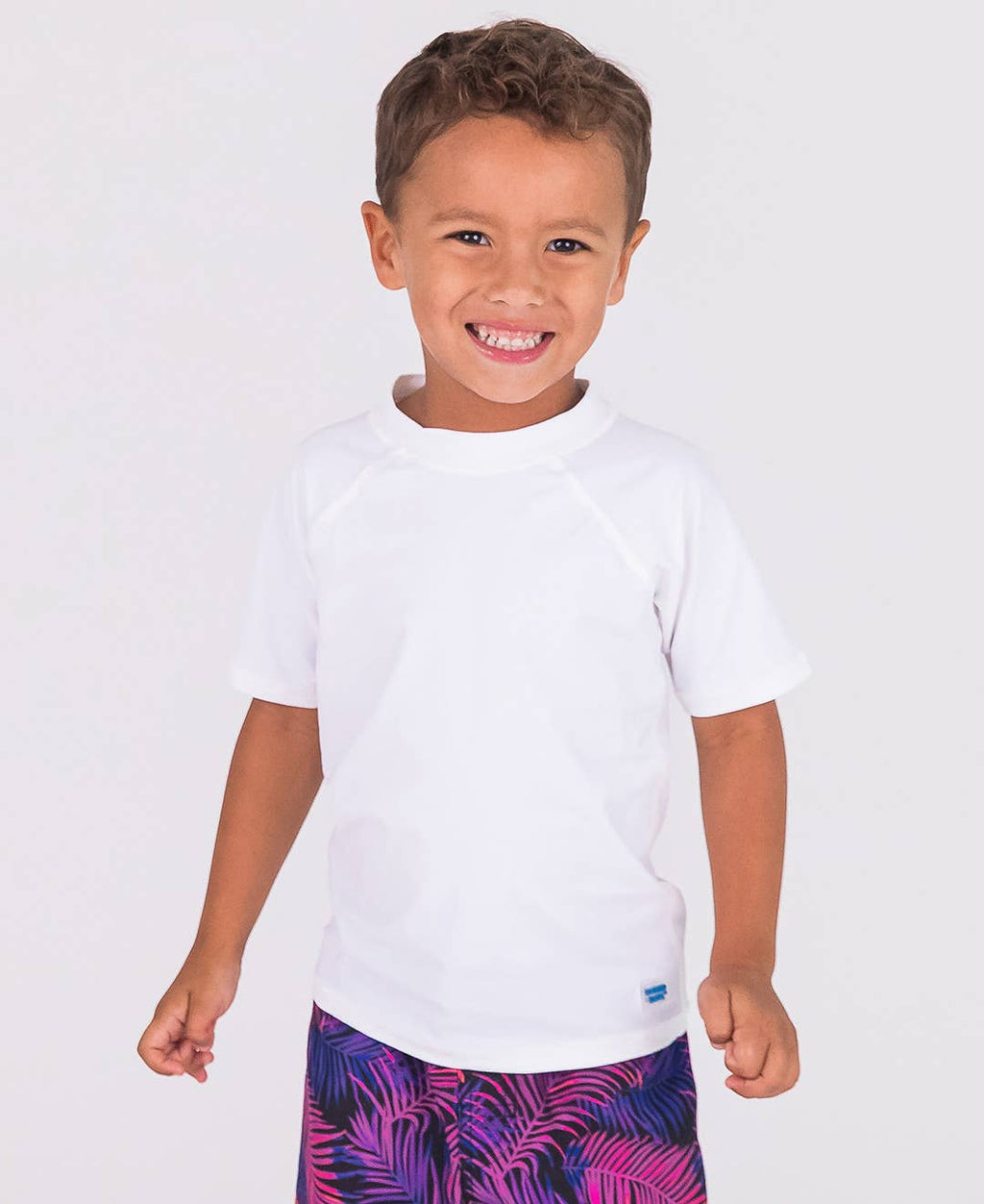 White Short Sleeve Swim Shirt