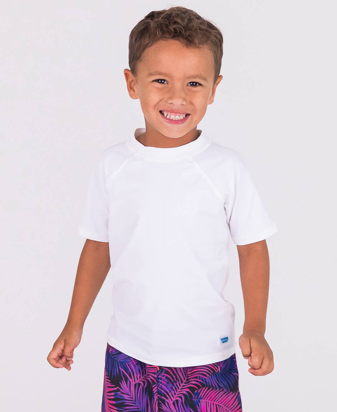 White Short Sleeve Swim Shirt