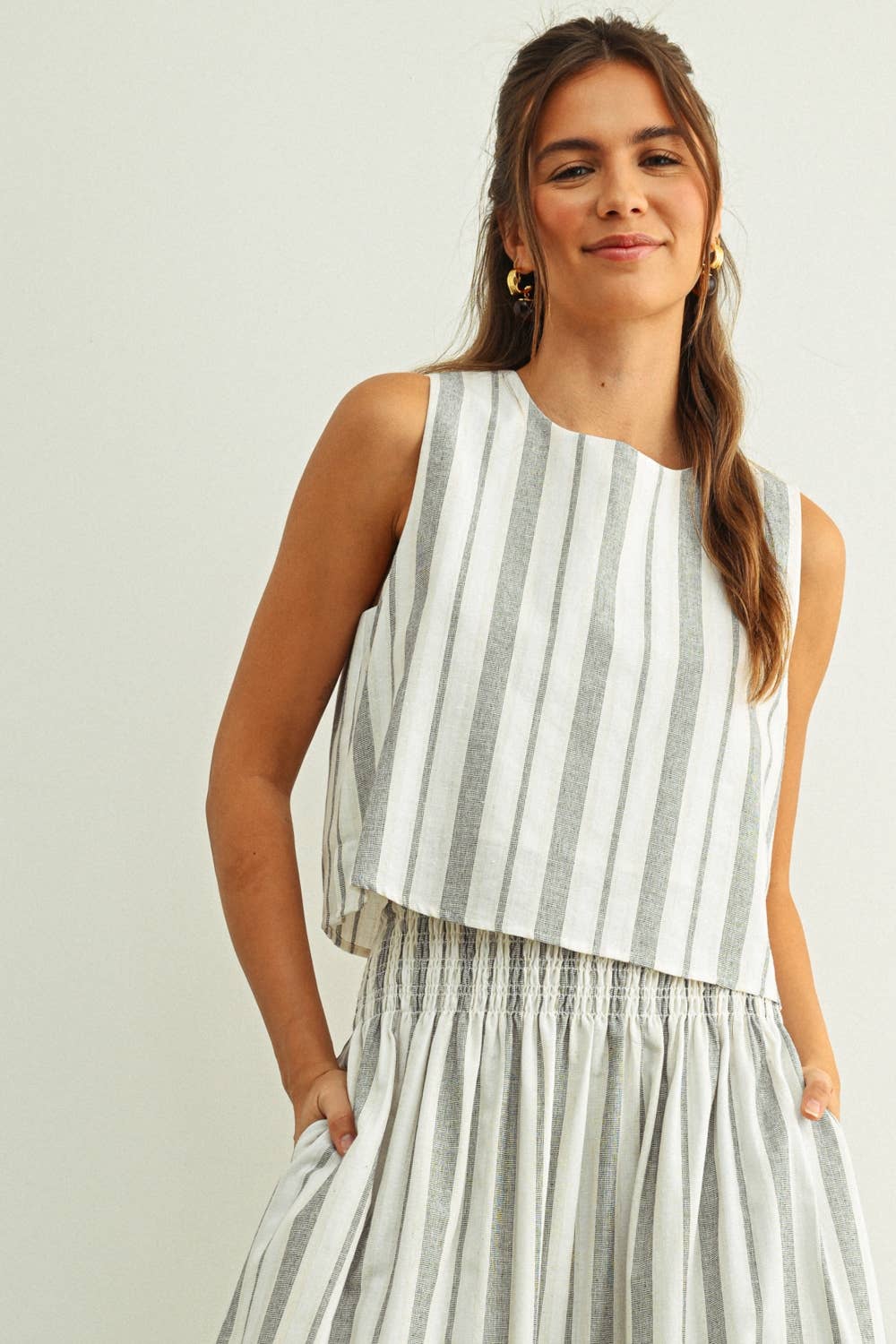 Striped Cropped Tank