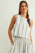 Striped Cropped Tank