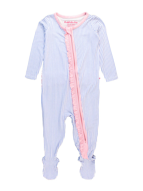 Bamboo Stripe Ruffle Pajama