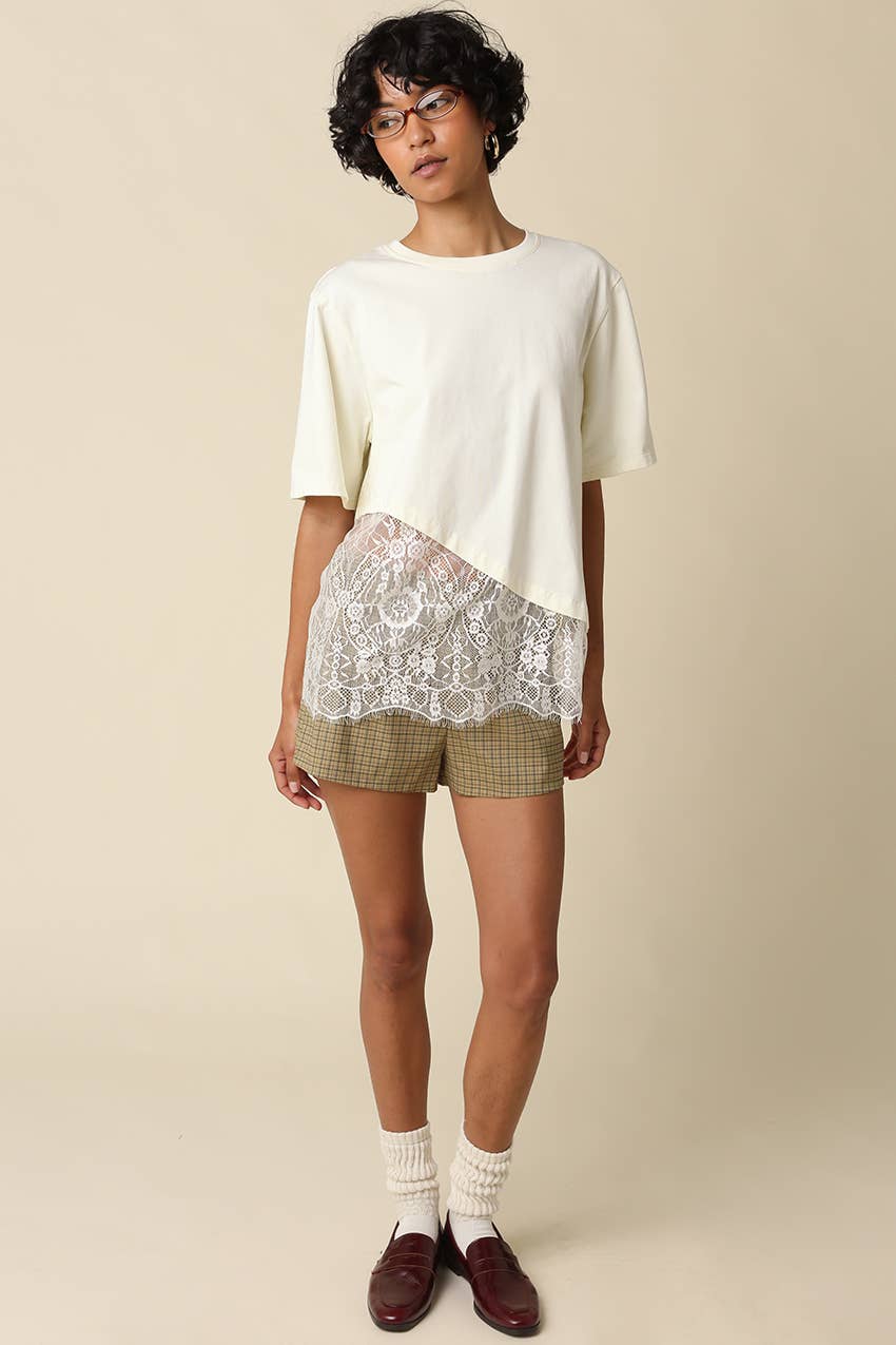 Camila Lace Hem Tee