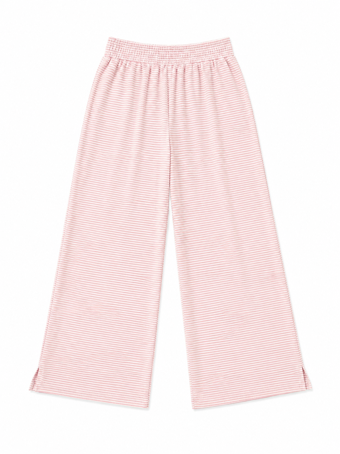 Pale Pink Striped Loungewear Pants