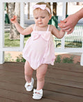 Pink Seersucker Bubble Romper