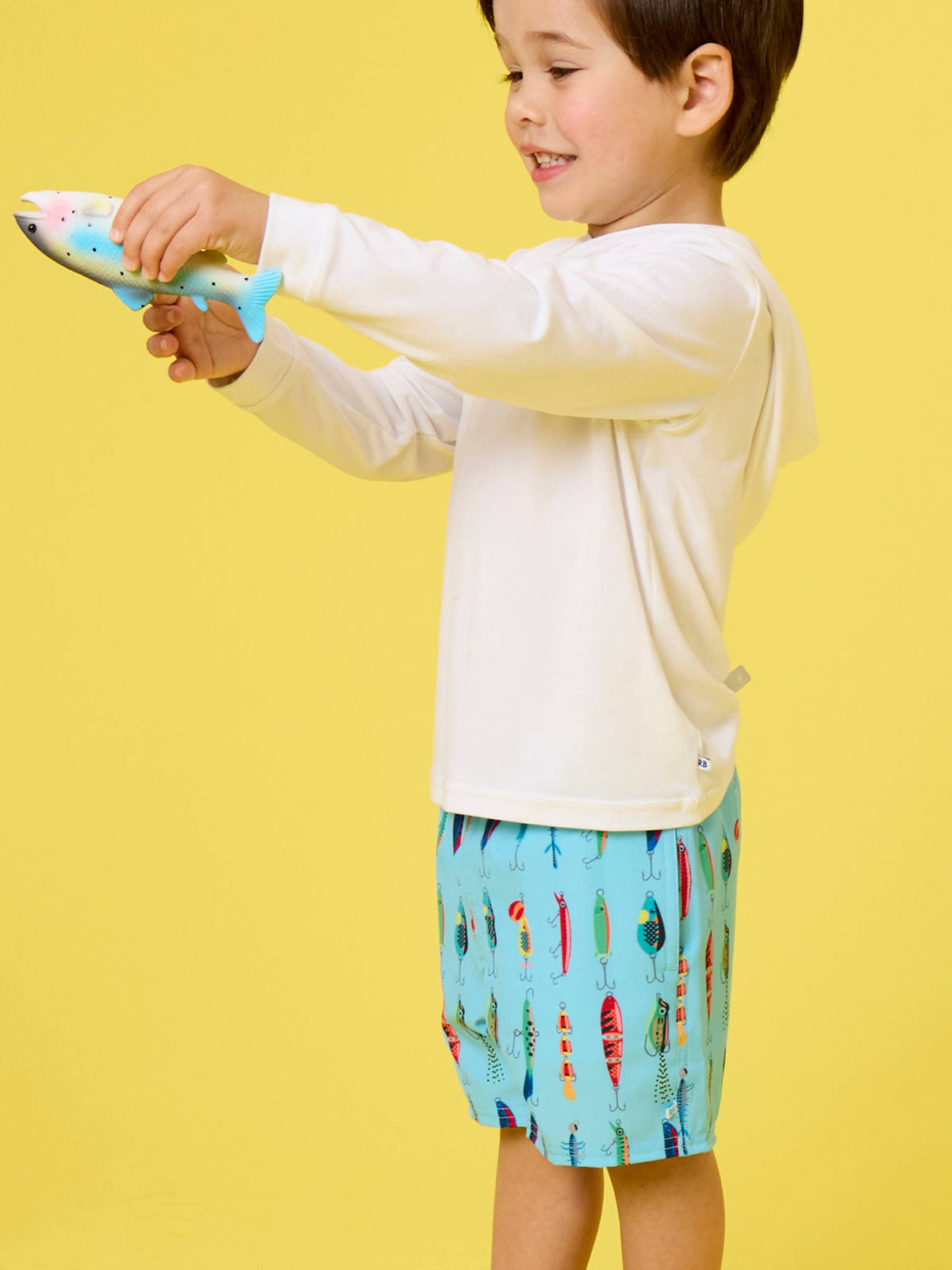Boys Gone Fishin Performance Hybrid Swim Trunks