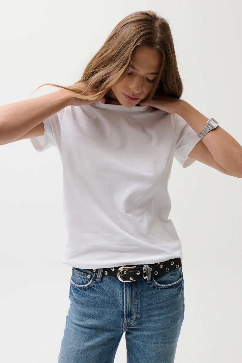 Alba Baby Tee in White