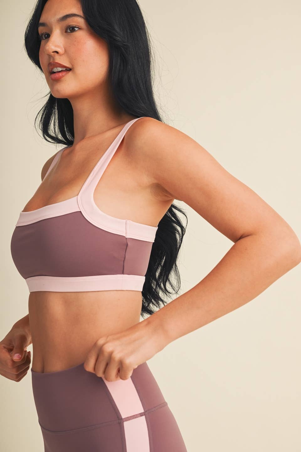 Contrast Block Sports Bra